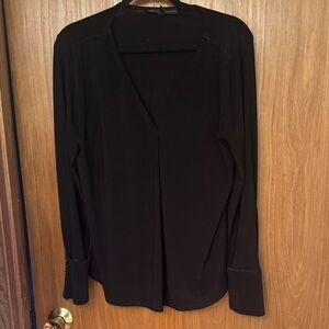 White House Black Market Deep Black Blouse